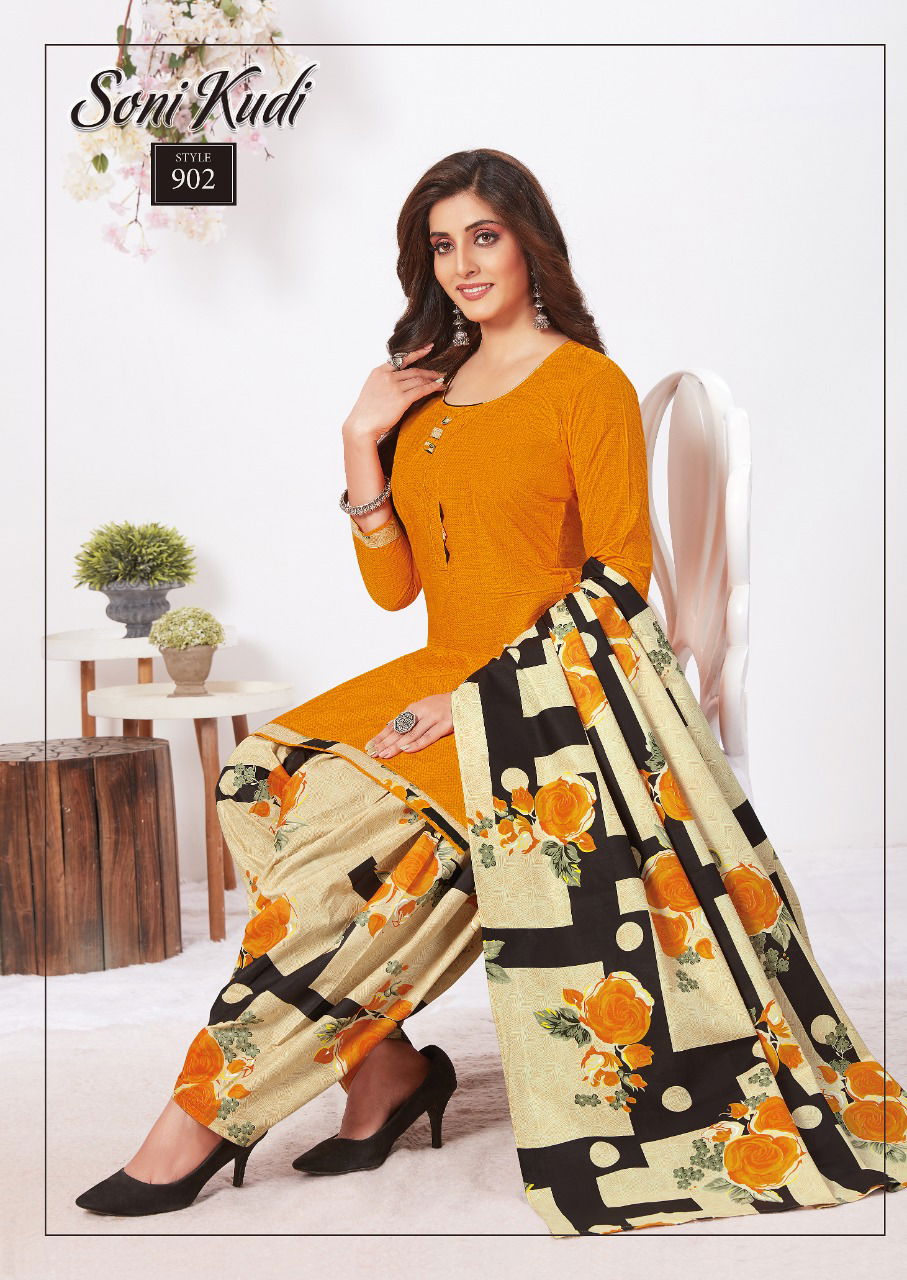 Navkar Soni Kudi 9 Regular Wear Printed Cotton Dress Material Collection
