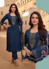 Naisha K 327 Silk Handwork Kurti With Pant Dupatta Wholesale Clothing Distributors In India