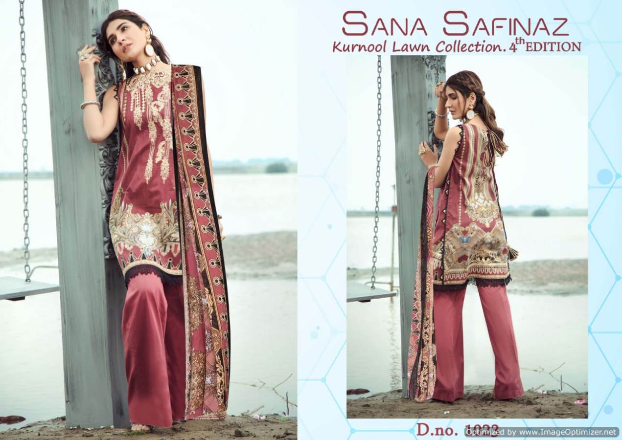 Sana Safinaz Kurnool 4th Edition Designer Pure Lawn Printed Dress Material With Pure Lawn Dupatta
