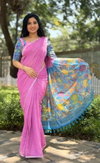 MG 560 Plain Linen Printed Digital Sarees Wholesale Market In Surat