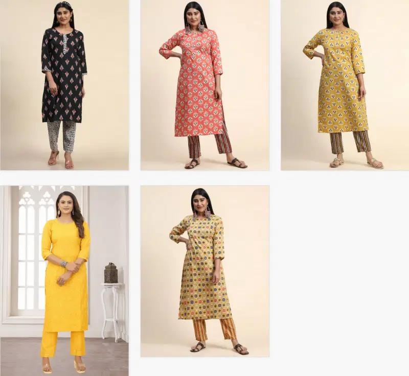 Tanyaa P 149 Cotton Casual Wear Kurti With Bottom Wholesale Market