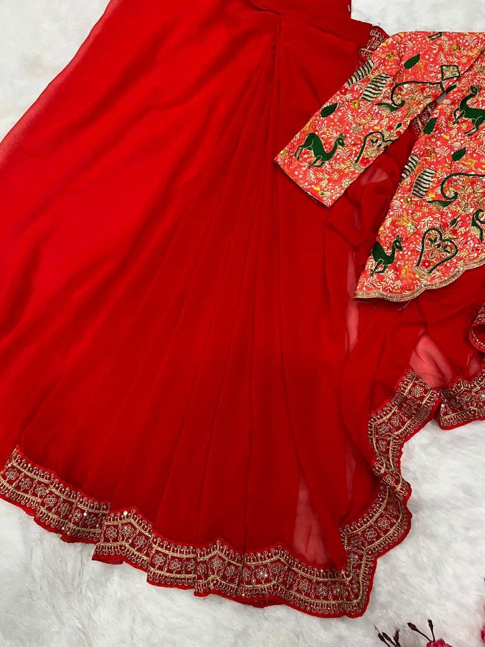 Code 37 Georgette Designer Party Wear Sarees Catalog