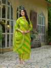 Naisha K 141 Cotton Lehariya Kurti Bottom With Dupatta Wholesale Suppliers In Mumbai