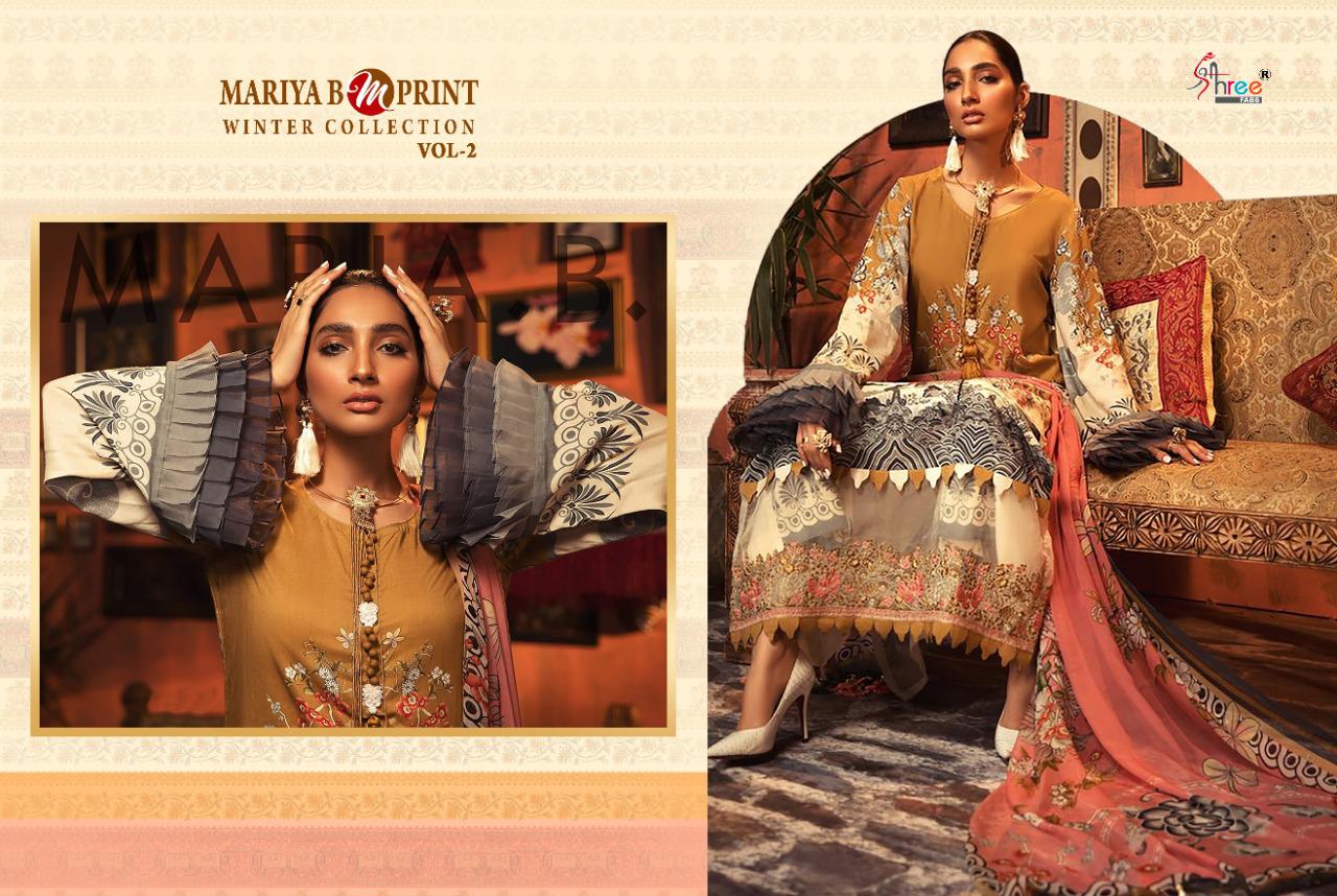 Shree Maria B Mprint Winter Collection 2 Latest Fancy Casual Wear  Pakistani Salwar Suits Collection
