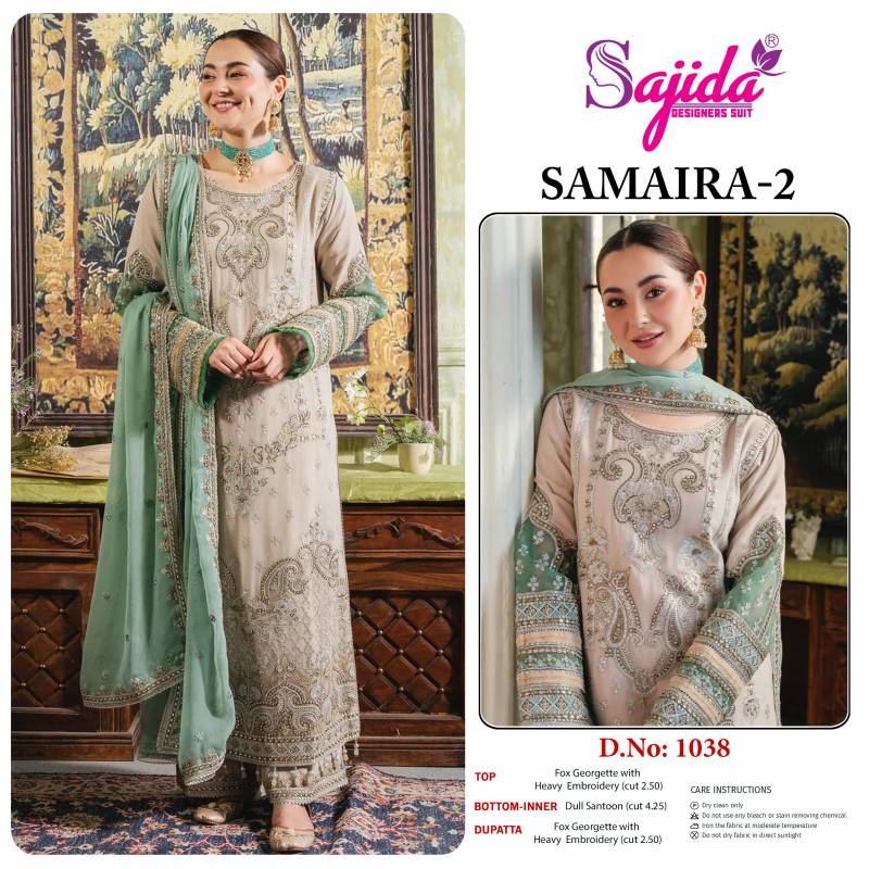 Samaira Vol 2 By Sajida Georgette Pakistani Salwar Kameez Wholesale Clothing Suppliers In India