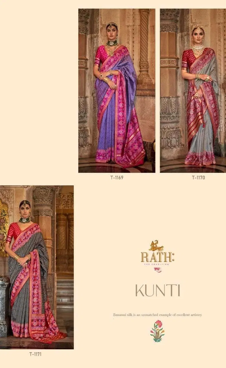 Kunti 1162 To 1171 By Rath Silk Printed Designer Saree Wholesale Online