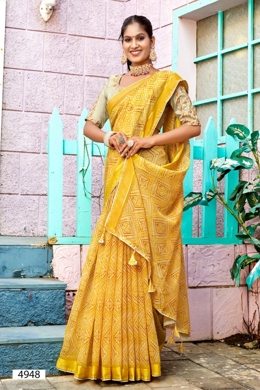 Vinamra By 5D Designer Cotton Printed Sarees Catalog