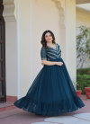 KA 1172 Faux Blooming Incredible Embroidery Gown Exporters In India