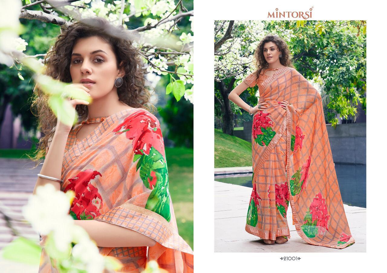 Tejal Mintorsi Weightless with satin lace and satin blouse Printed Designer Daily Wear and Party Wear Saree Collections
