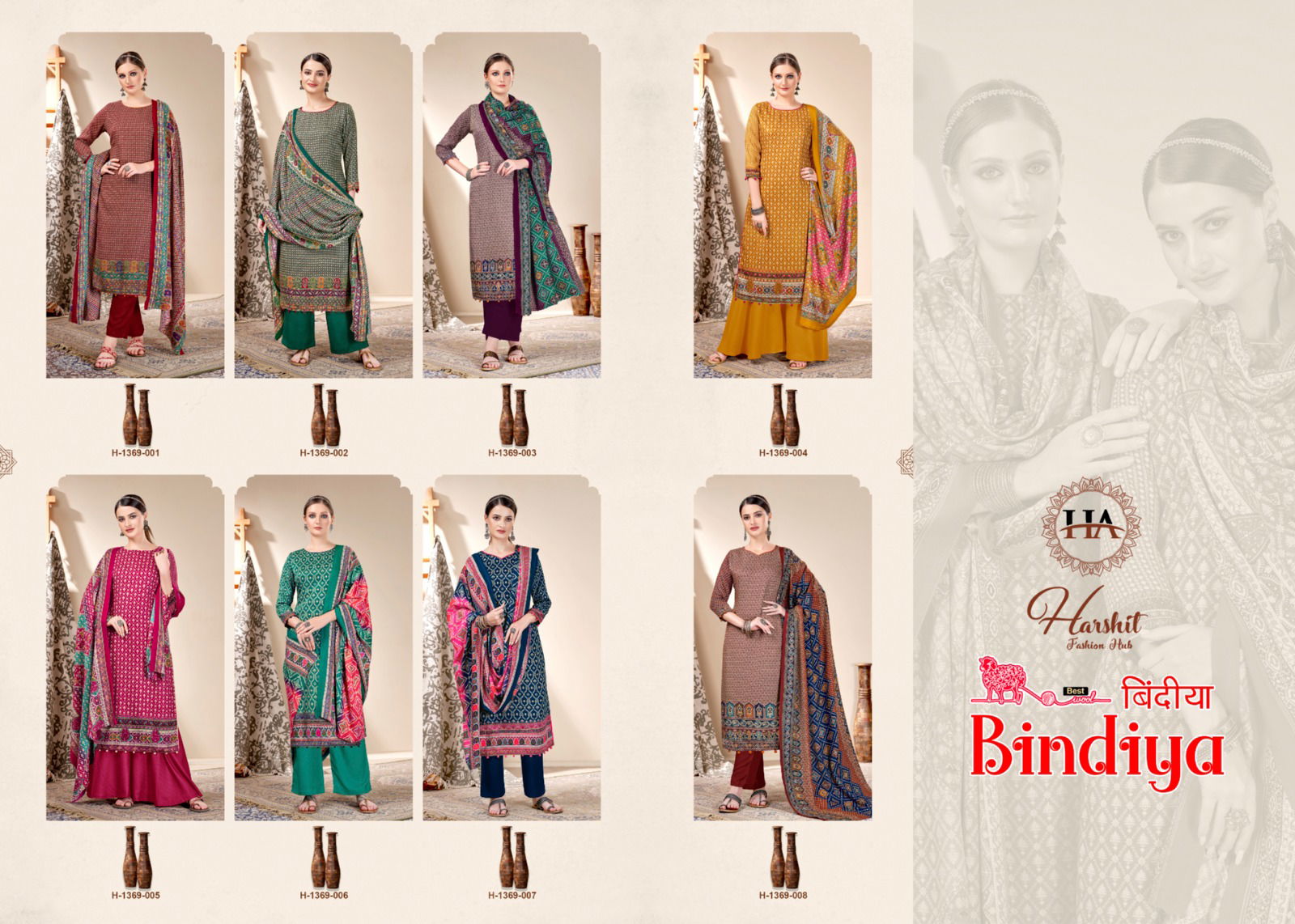 Bindiya By Alok Suit Winter Pashmina Dress Material Catalog