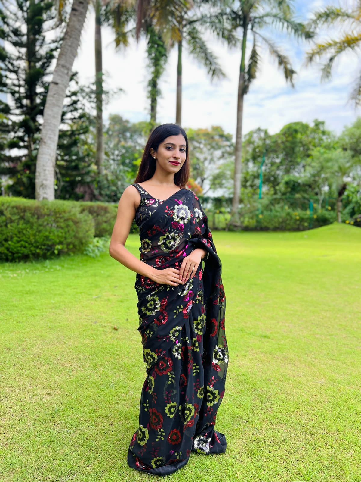 5297 Heavy Georgette Party Wear Sarees Catalog