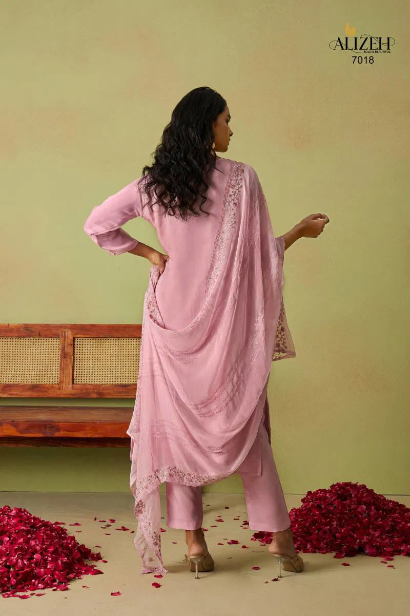 Saadgi Vol 2 By Alizeh Organza Top Bottom With Dupatta Wholesale In India