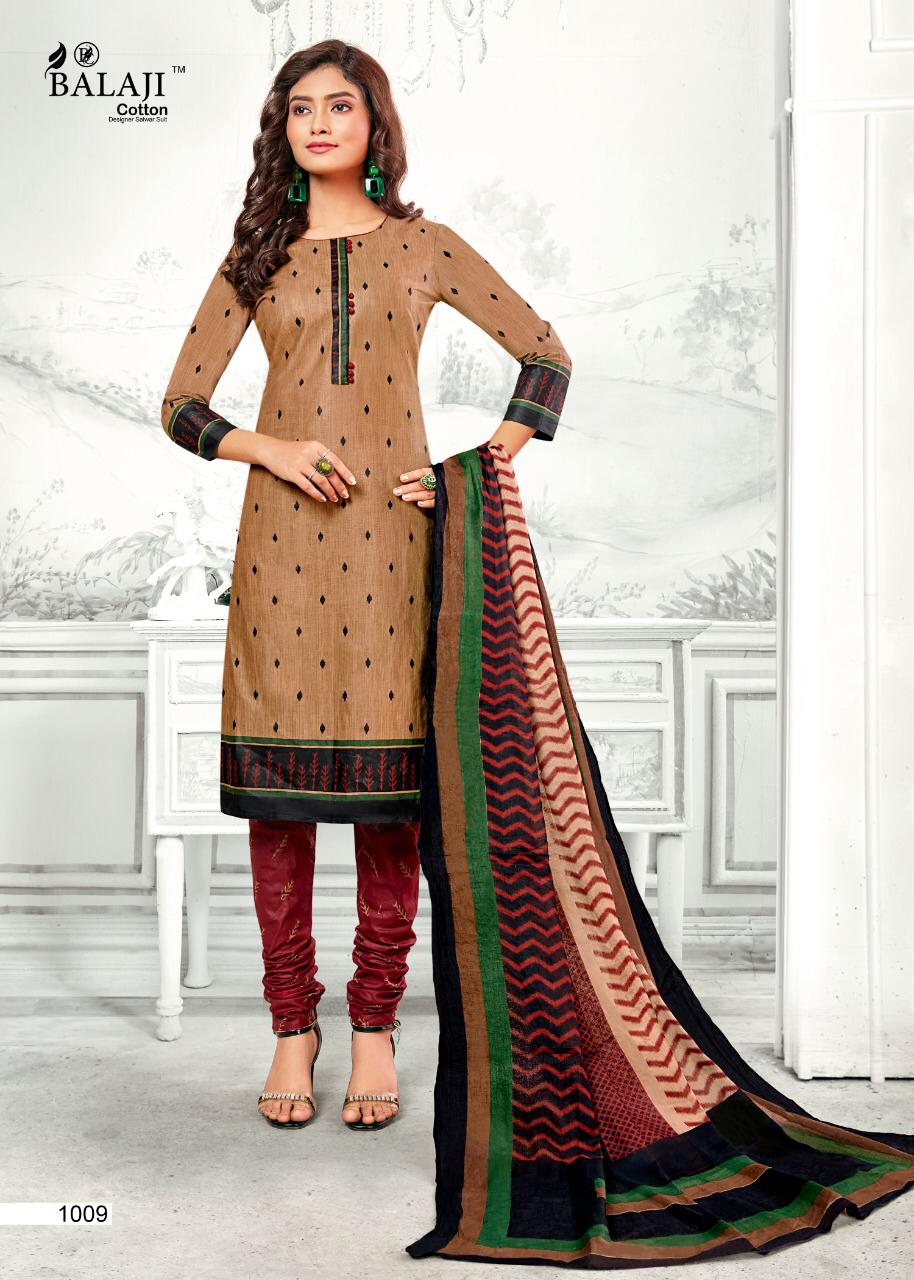 Balaji Ikkat Prime latest Regular Wear Pure Cotton Dress Materials Collection