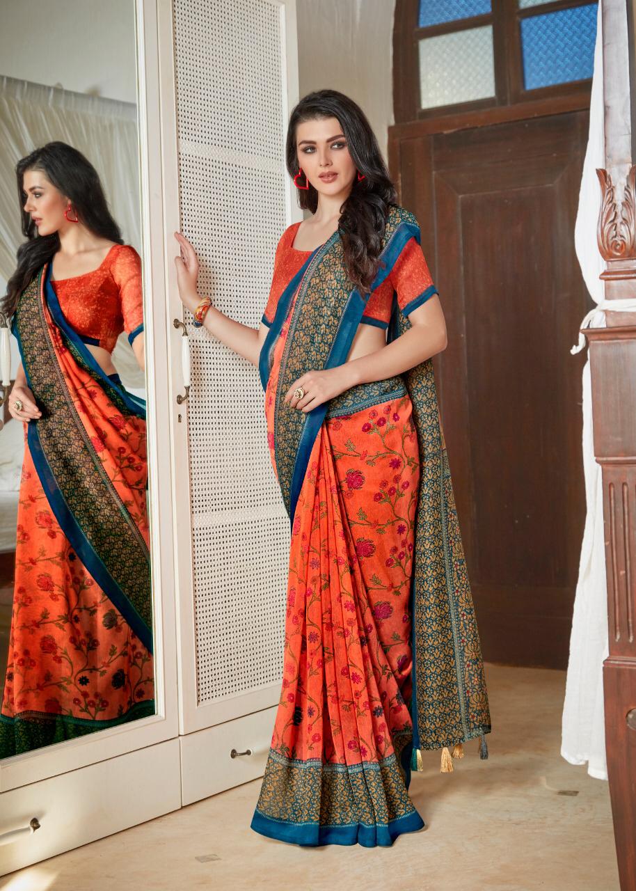 Siddharth Shinya Pattu Latest Designer Printed Saree Collection 