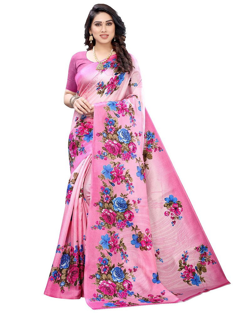Pf 300 Designer Casual Wear Art Silk Printed Saree Collection
