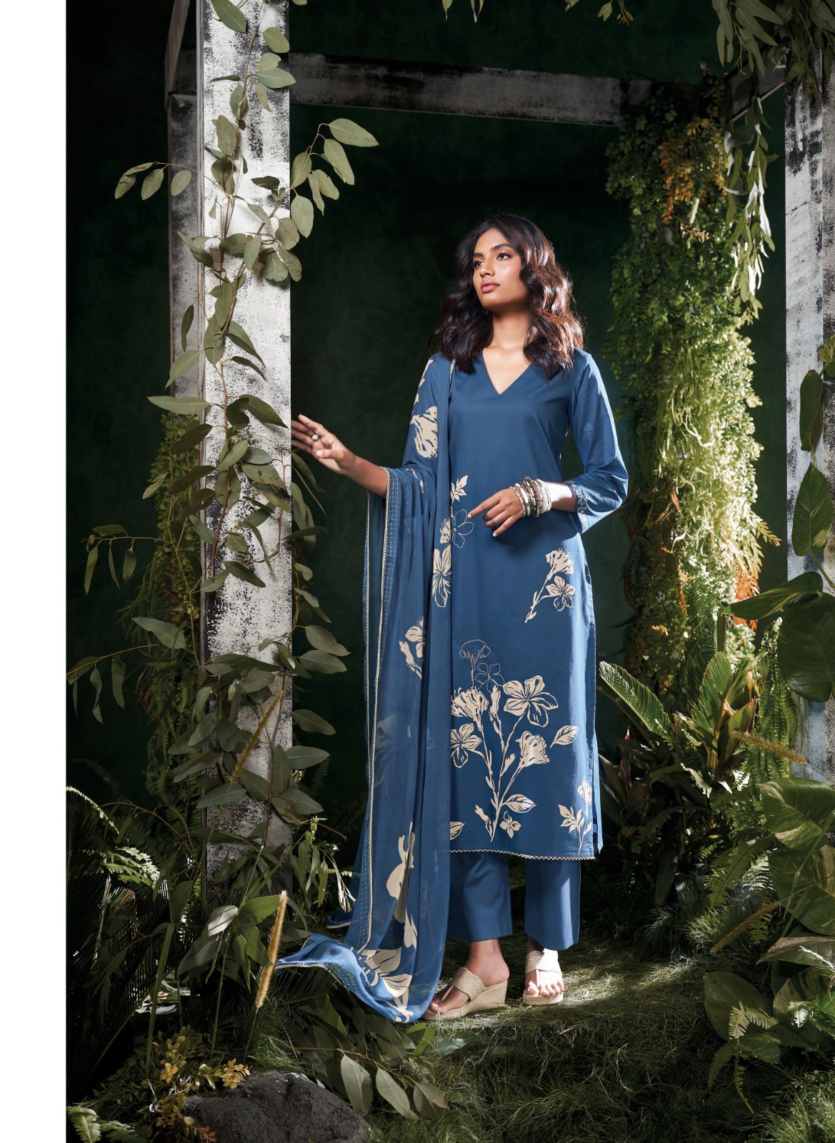 Iragai By Ganga Cotton Printed Embroidery Salwar Suit Suppliers In India