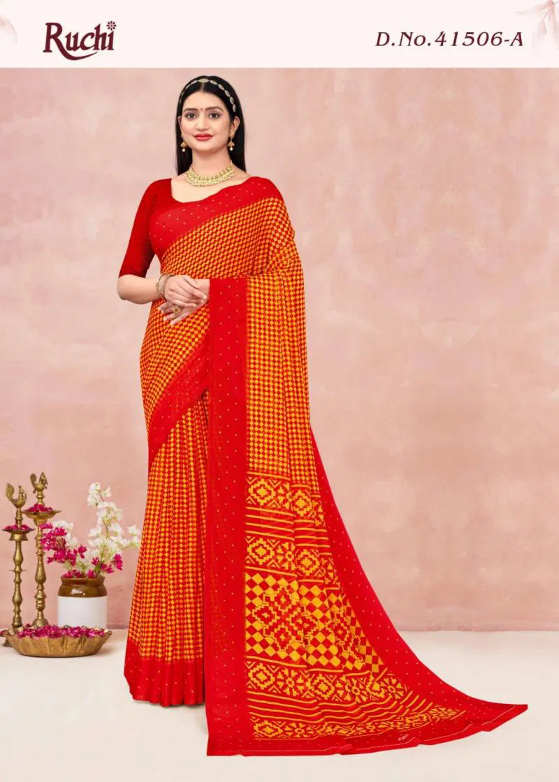 Star Chiffon Lehriya Vol 6 By Ruchi Printed Chiffon Saree
Wholesalers In Delhi