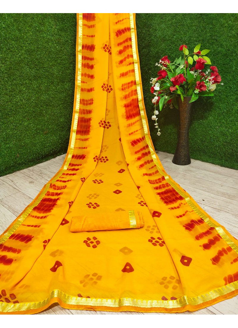 Mahek 38 Latest Fancy Casual Wear Designer Georgette Printed Saree Collection