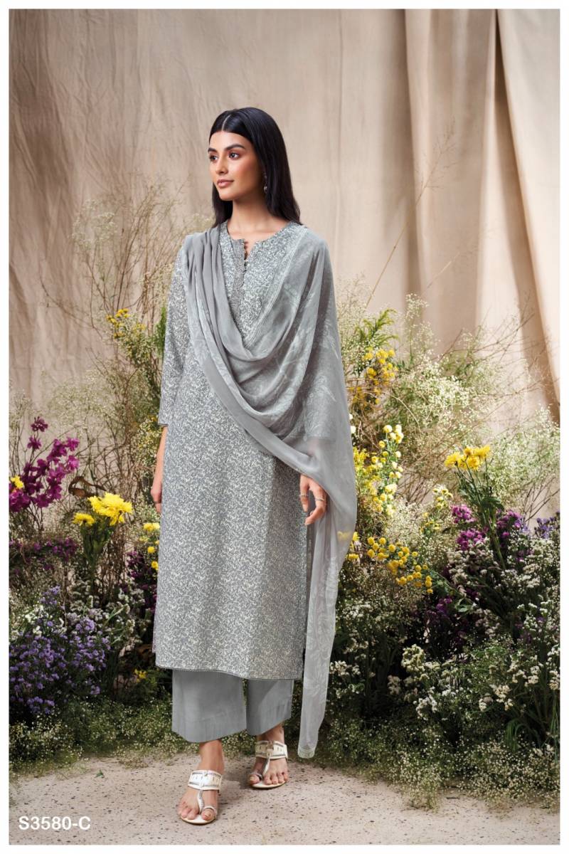 Manvika By Ganga Cotton Printed Embroidered Salwar Suit Wholesale Online