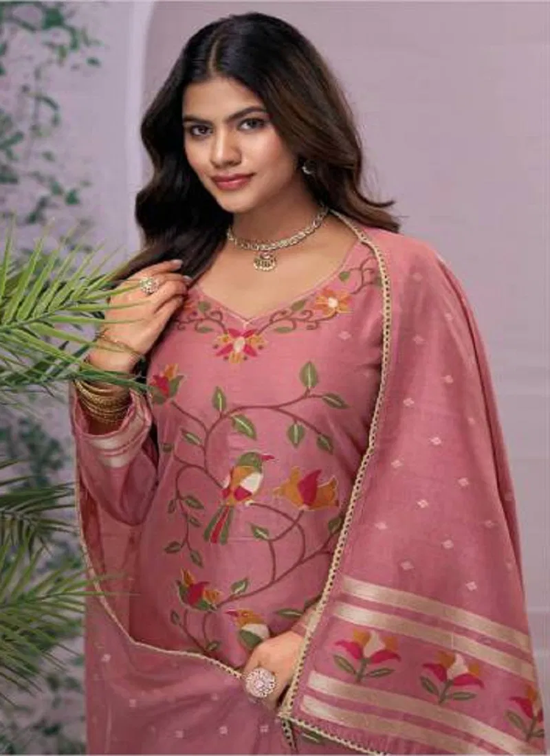 Ibiza Medora Moga Silk Jacquard Salwar Kameez Wholesale Suppliers In Mumbai