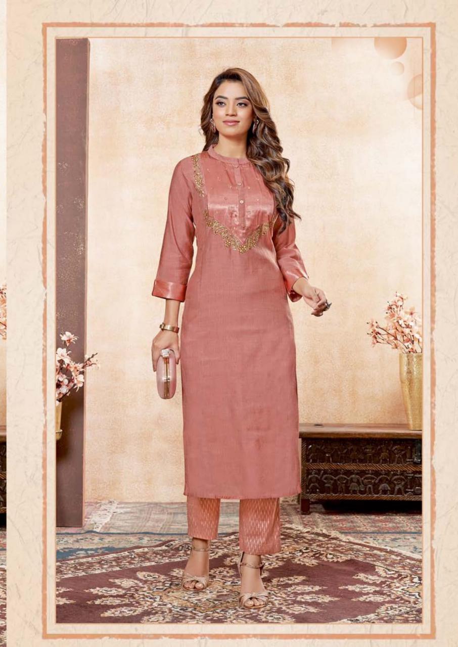 Namya 1001 Ethnic Wear SIlk Designer Kurti With Bottom Collection
