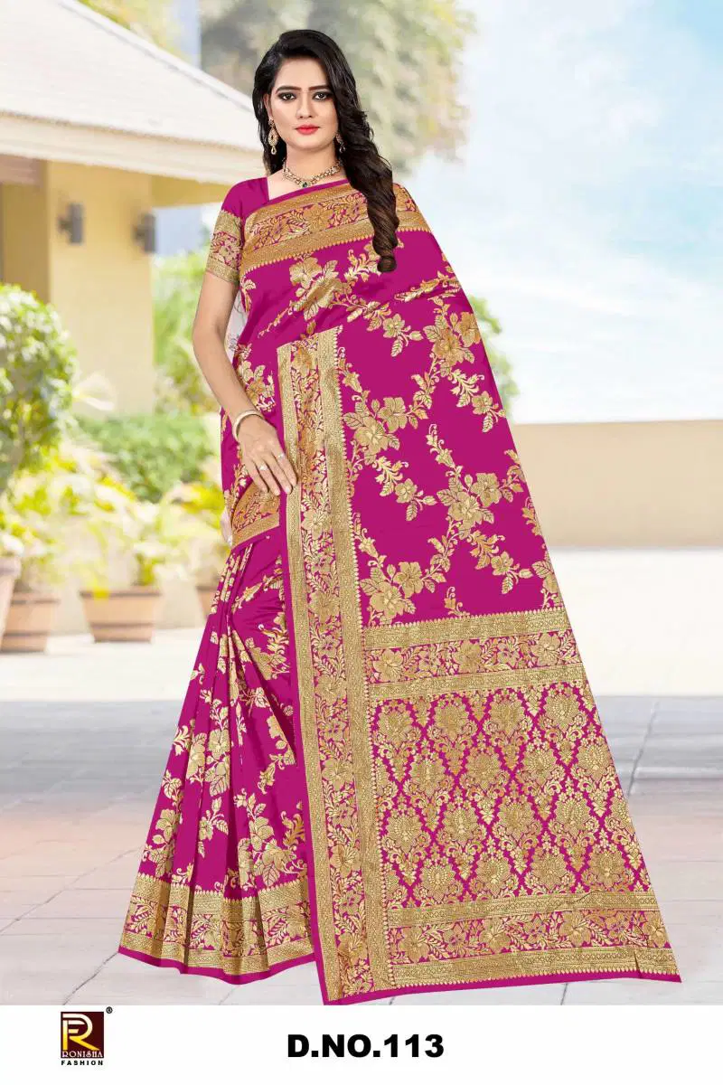Ronisha 113 Banarasi Silk Festive Wear Saree Online Wholesale