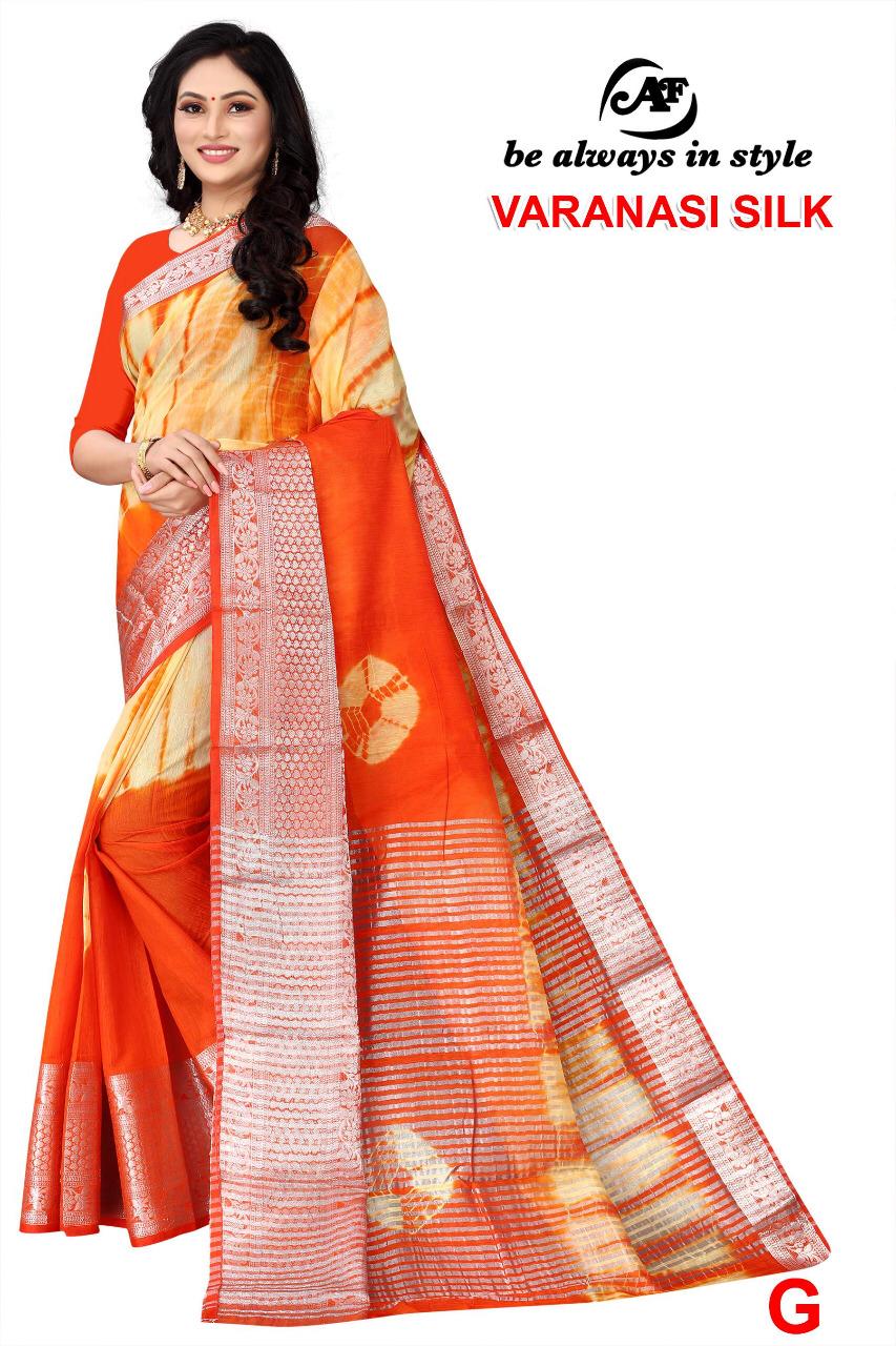 AMBAJI FASHION VARANASI SILK Latest Fancy Festive Wear Designer Silver Siburi Saree Collection