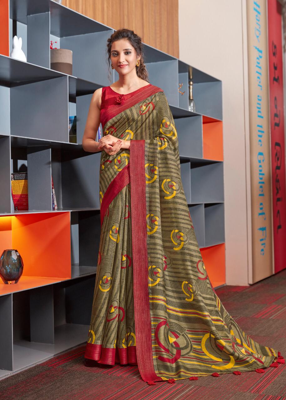 Myra Narayanpeth Pattu Printed Stylish Saree Collection For Casual Wear 