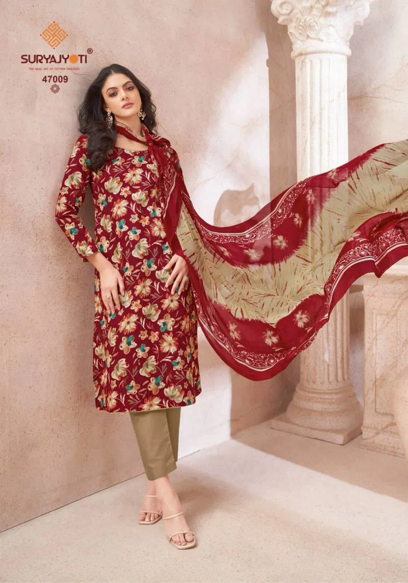 Naishaa Vol 47 By Suryajyoti Jam Satin Dress Material Wholesalers In Delhi