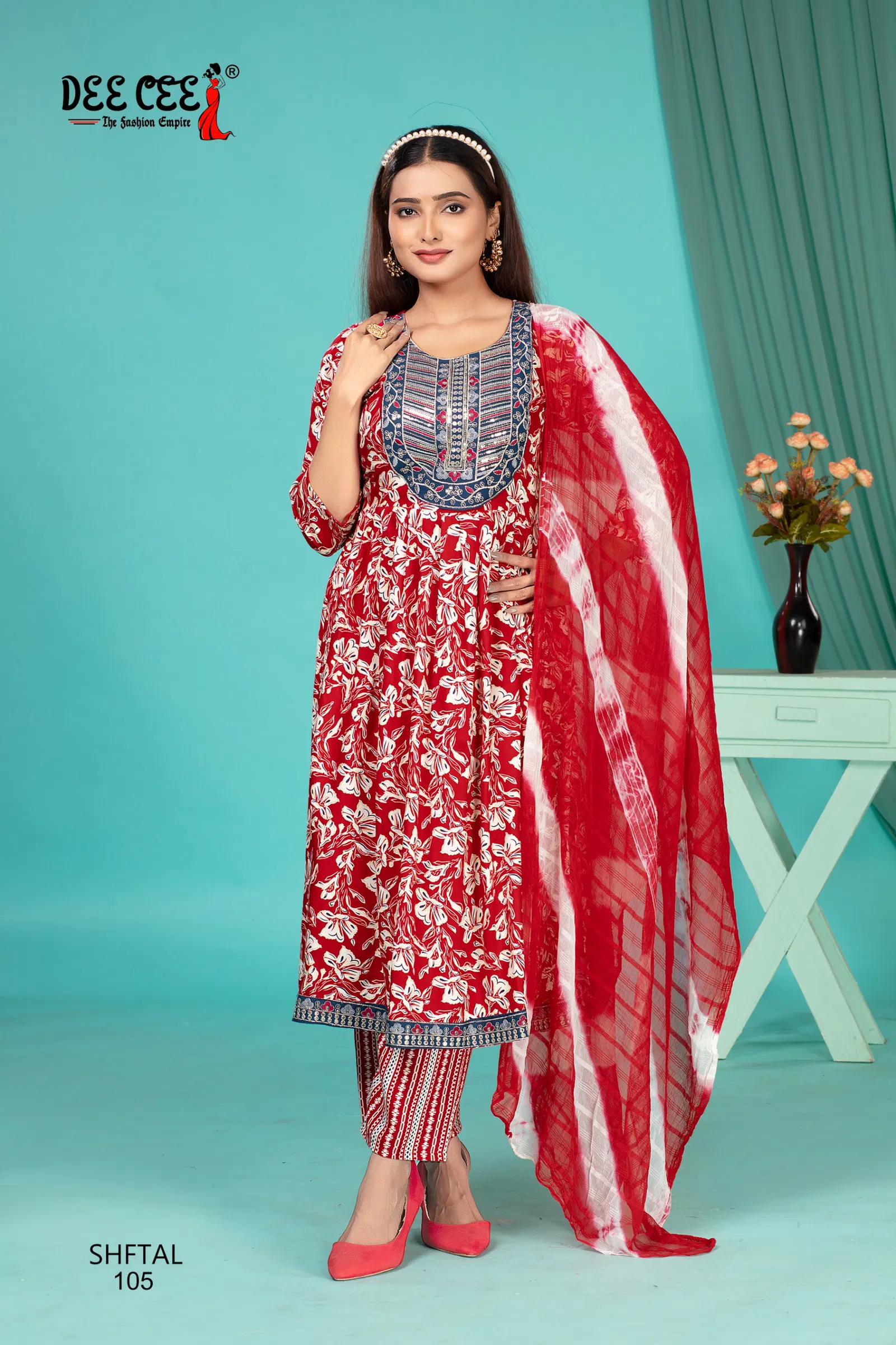 Shftal By Deecee Rayon Printed Kurti With Bottom Dupatta Suppliers In India