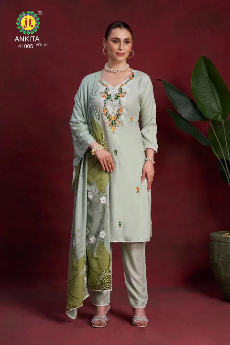 Ankita Vol 41 By Jt Rayon Printed Wholesale Dress Material Suppliers In Mumbai
