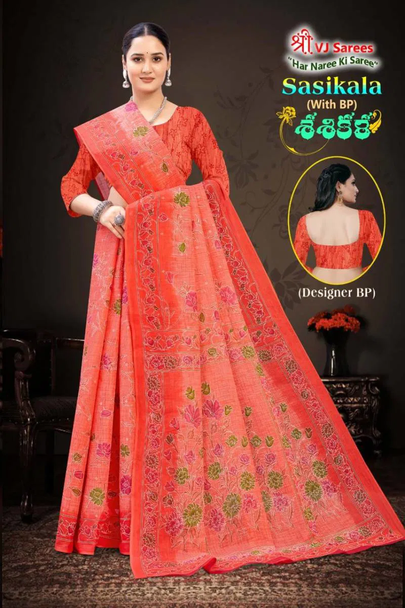 Sasikala Vol 01 By Vj Beautiful Cotton Printed Saree Best Wholesale Shop In Surat