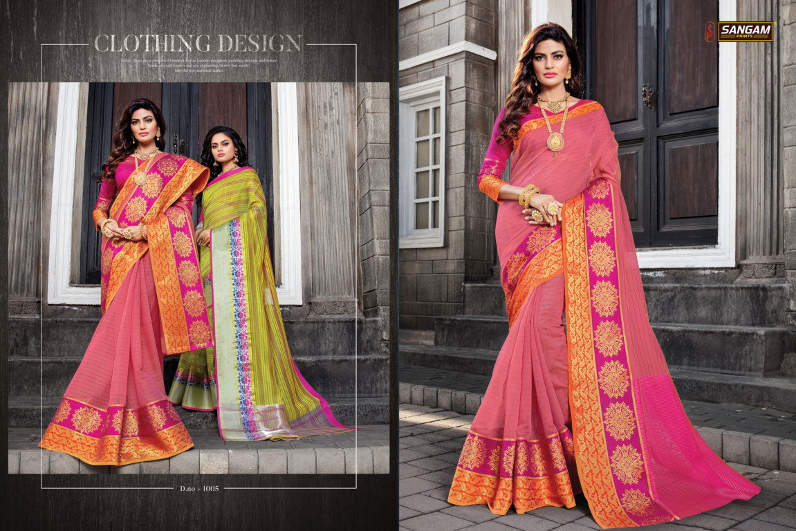 Sangam Swarnamukhi Fancy Latest Designer Festive Wear Cotton Printed Sarees Collection
