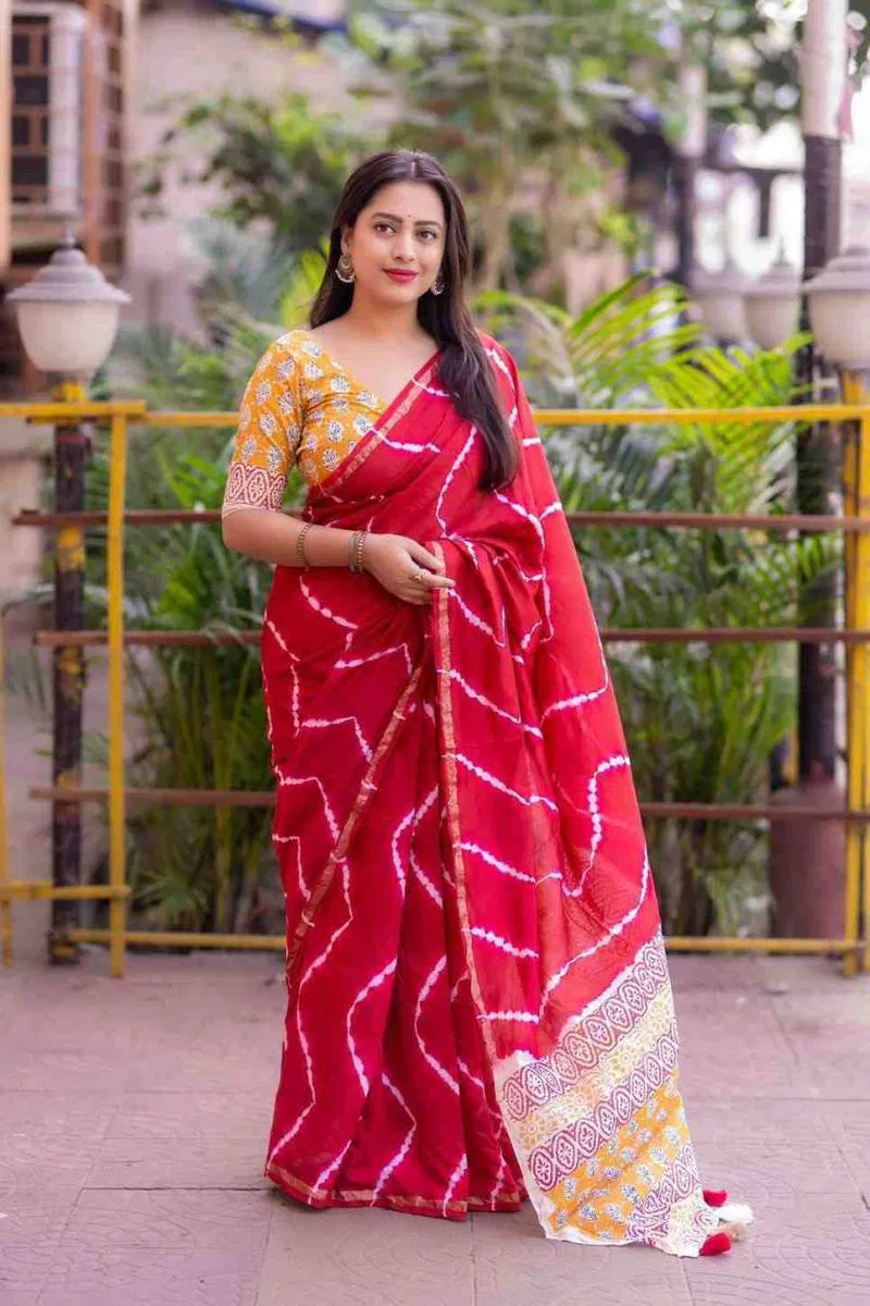 Kc 617 Festive Wear Leheriya Printed Stylish Saree Wholesale Price In Surat