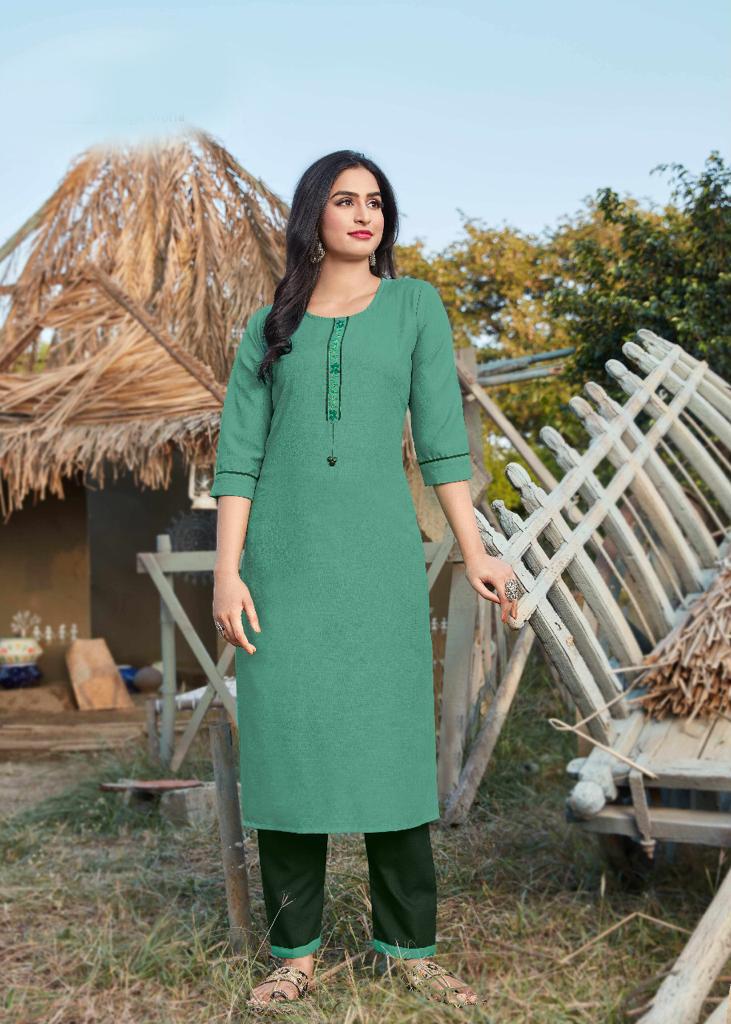 Fantom 1 Latest Regular Wear Heavy Robby Cotton Kurti With Bottom Collection