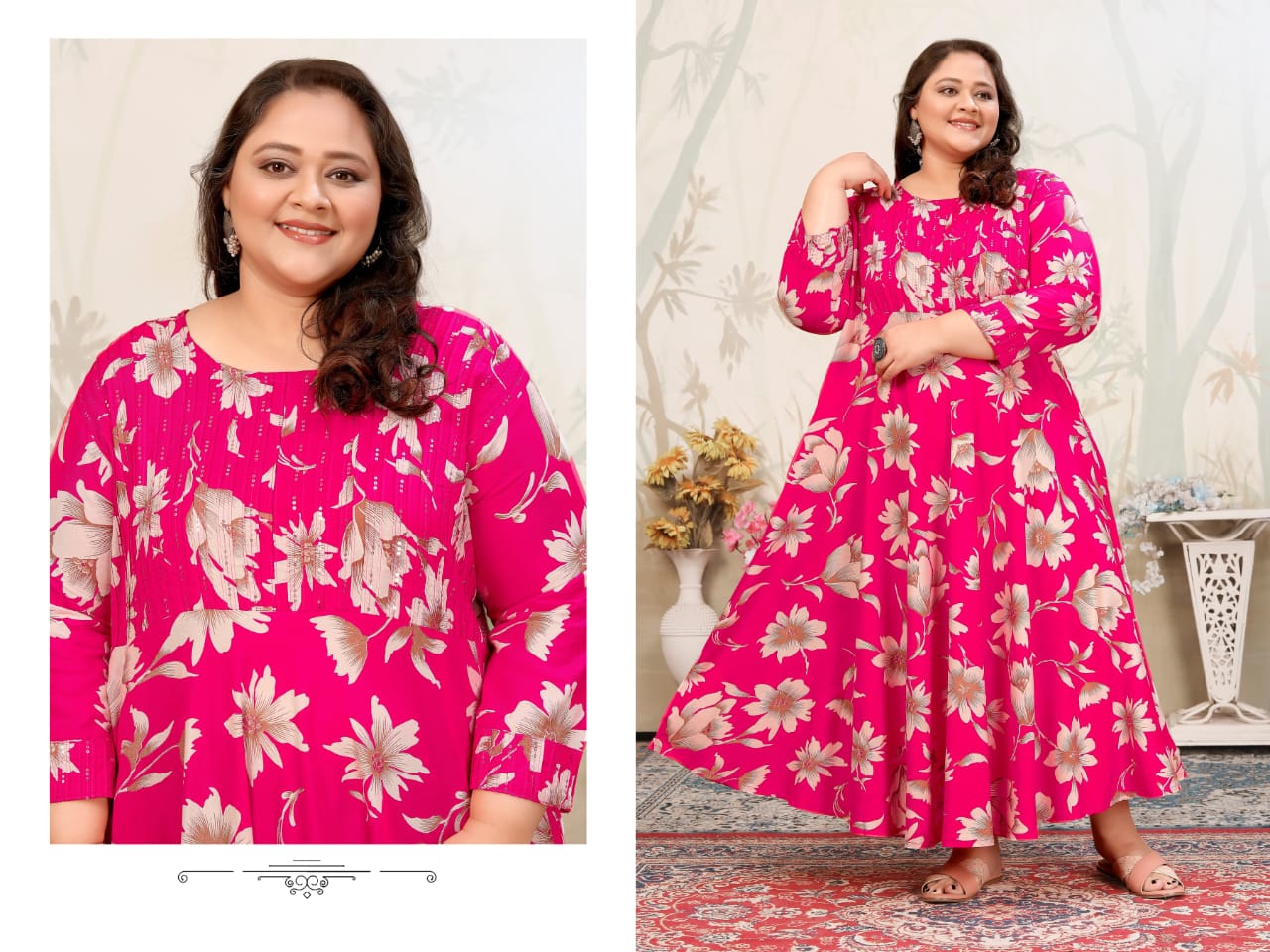 Plus Size Joy Vol 1 By Moksh Rayon Long Kurti Wholesale Market In Surat
