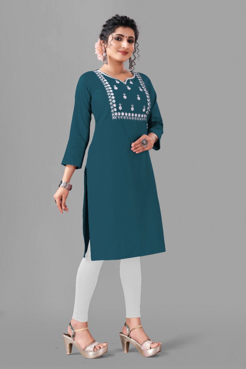 Kiwi Cotton Bland Kurti Catalog