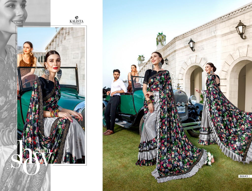 Kalista Khushi Latest Designer Party Wear Wedding Wear Flur Border Vischitra Silk Saree Collection 