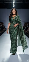 Sf Ikkat Japan Satin Ikkat Printed Premium Saree Wholesale Shop In Surat