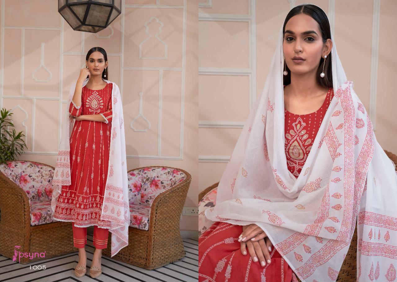 Psyna Pehnava 3 Fancy Party Wear Readymade Kurti With Pant And Dupatta Collection