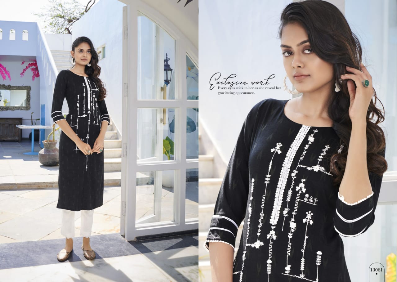 Kalaroop Oreo Fancy Designer Ethnic Wear Rayon Embroidery Kurti Collection
