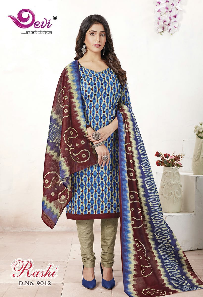 Devi Rashi Vol 9 Latest Designer Full Printed Pure Cotton Dress Material Collection  
