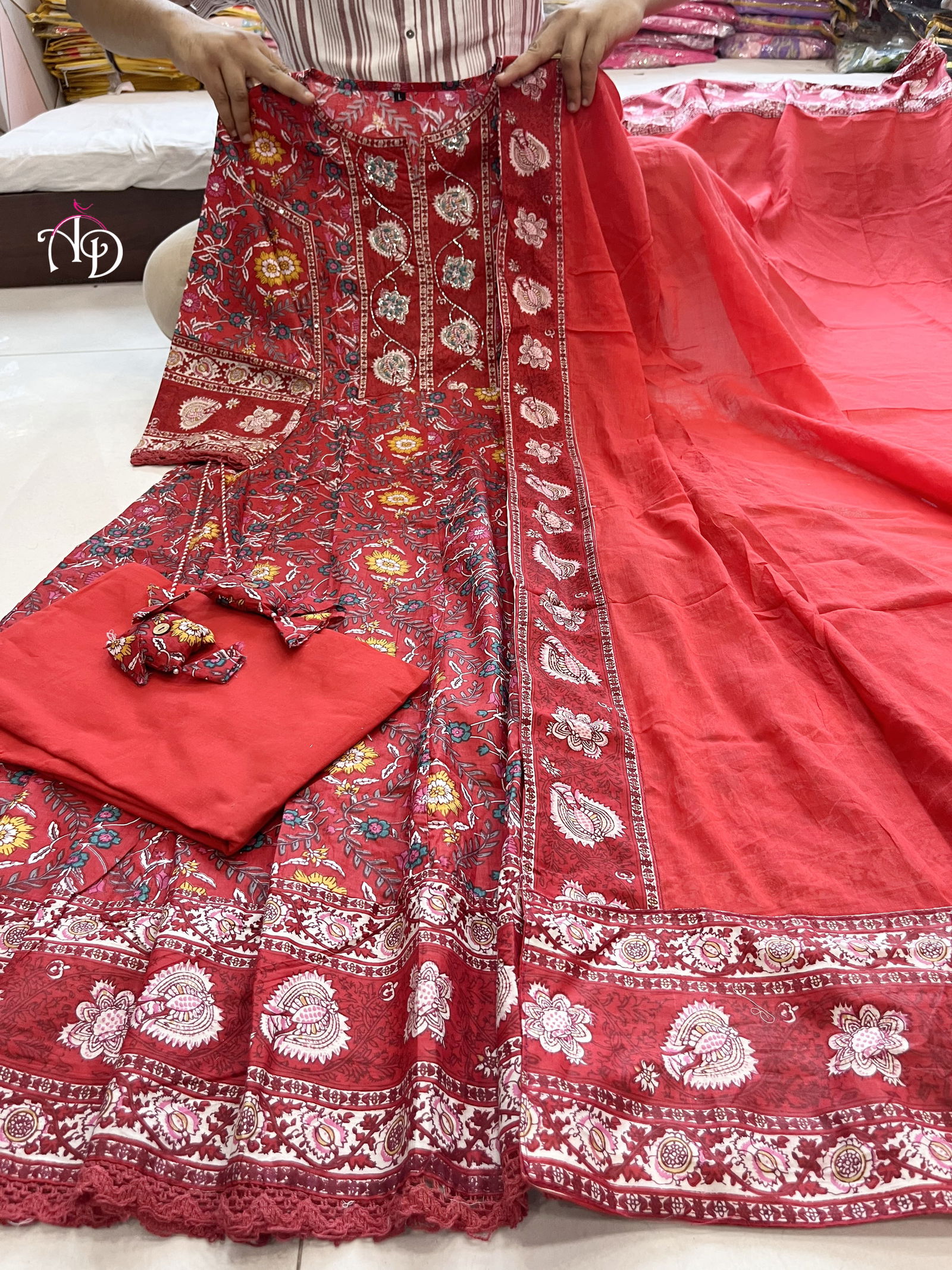 Akshar Long Anarkali Kurti With Bottom Dupatta Wholesalers In Delhi