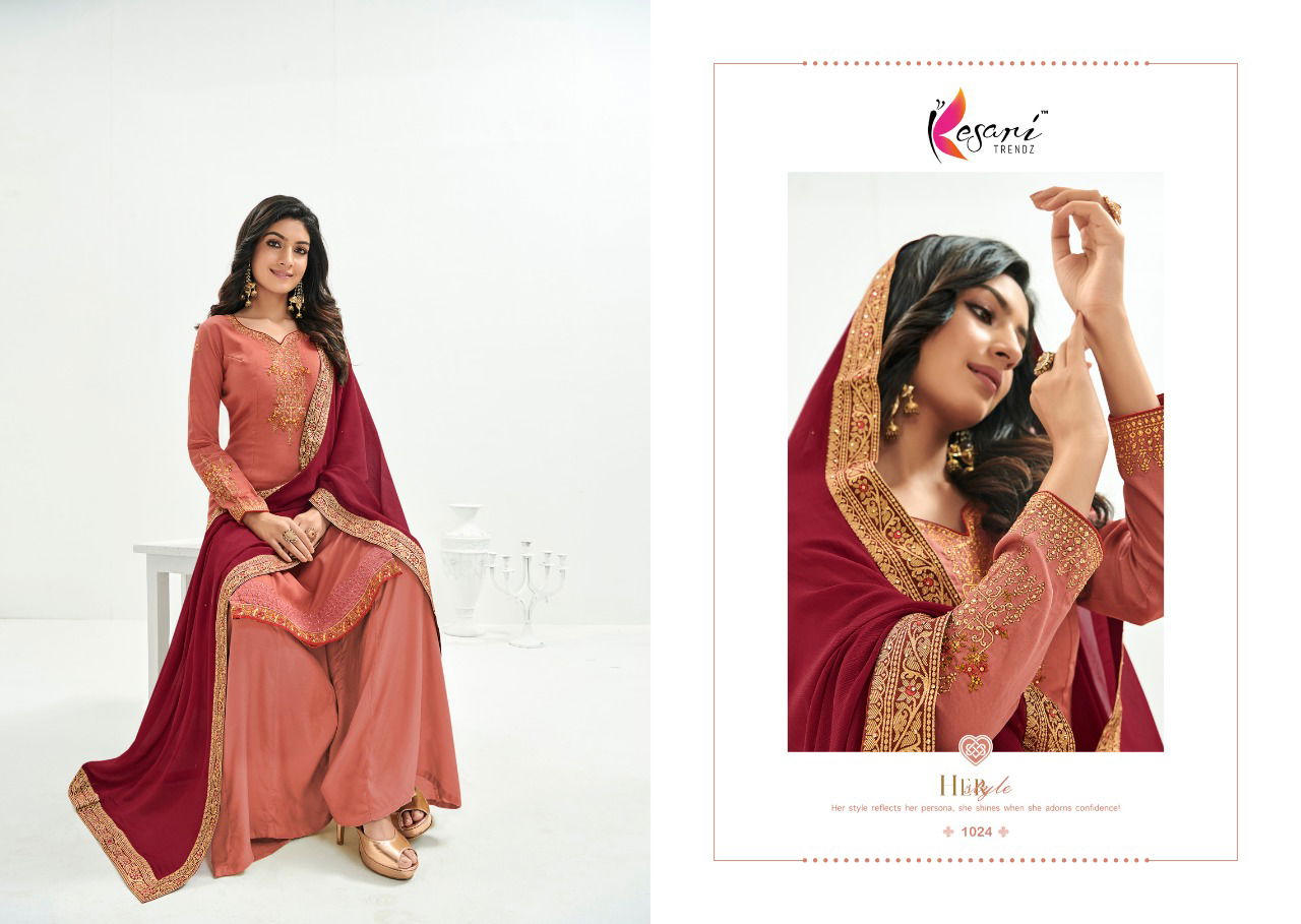 KESARI RAJOO VOL-1 Latest fancy Festive Wear Heavy Jam Silk With Embroidery Work Heavy Designer Salwar Suit Collection