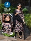 Elina 3 By Kaya Vertican Printed Kurti With Pant Dupatta Wholesale Market Surat