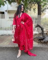 Dhupooja 01 Rayon Printed Casual Wear Kurti With Pant And Dupatta Wholesalers In Delhi
