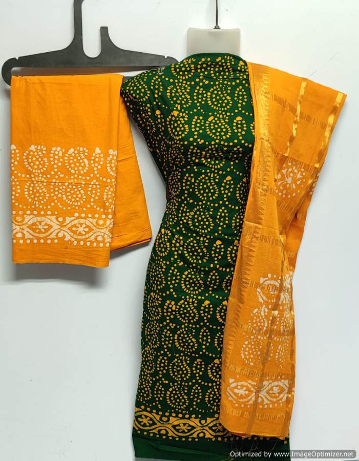 Latest Pure Cotton Bandhani Print Dress Material Collection 
