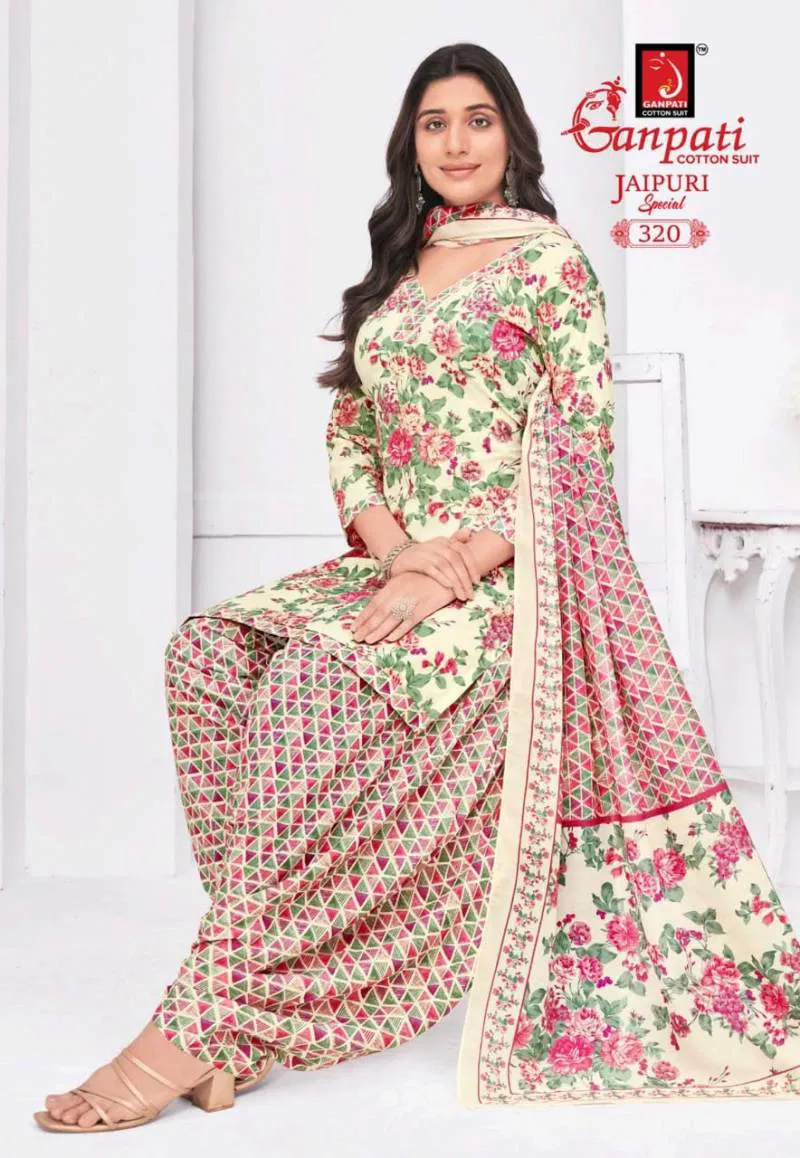 Jaipuri Special Patiyala Vol 15 By Ganpati Fancy Cotton Dress Material Wholesale Online