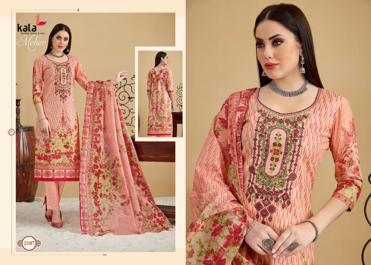 Kala Meher Vol 3 Daily Wear Casual Wear Latest Printed Cotton Dress Material 