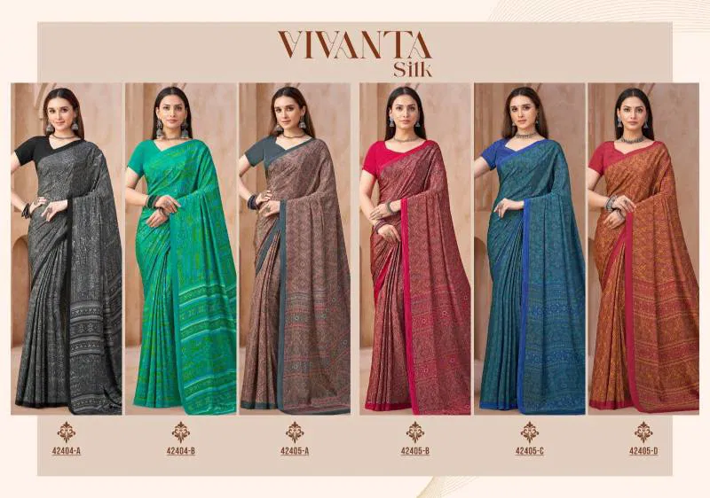 Vivanta Silk 44 By Ruchi Crepe Silk Saree Wholesale Price In Surat